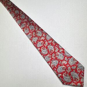 Vintage Flying Scotsman Collection Red Paisley Necktie Made in USA Men’s Tie